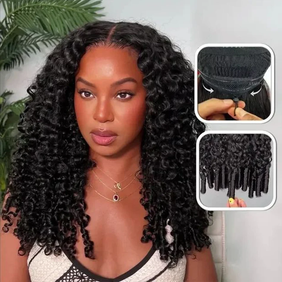 Beliself Burmese Curly Human Hair Wig 13x6 Pull Go Glueless Wig with Elastic Drawstring 13x6 HD Lace Front Wigs Human Hair
Beliself Burmese Curly Human Hair Wig 13x6 Pull Go Glueless Wig with Elastic Drawstring 13x6 HD Lace Front Wigs Human Hair