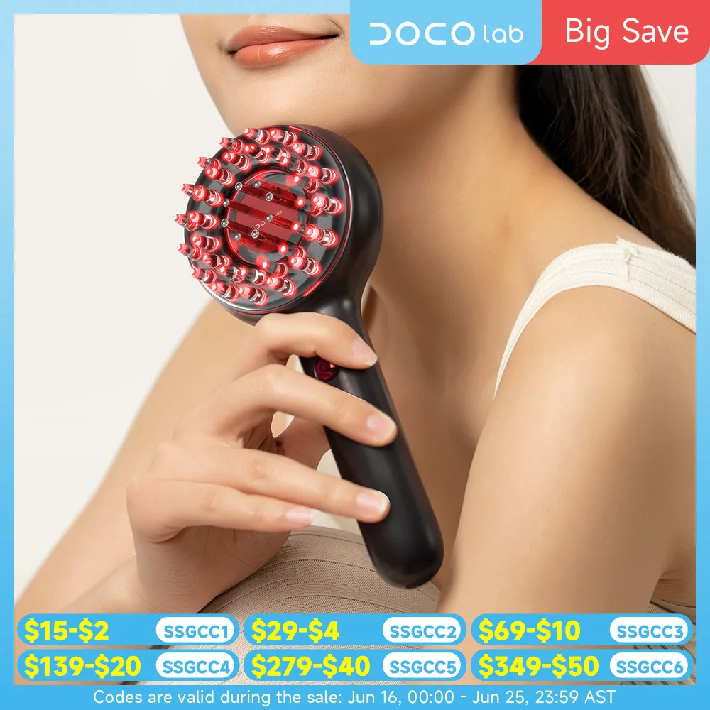 DOCO Electric Massage Comb Vibration Massage Scalp Cleansing Liquid Oil Applicator Red Light Care for Hair Follicles
DOCO Electric Massage Comb Vibration Massage Scalp Cleansing Liquid Oil Applicator Red Light Care for Hair Follicles