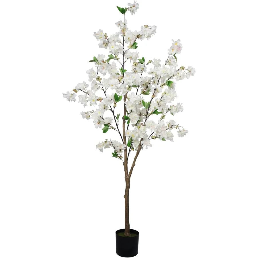 5FT Artificial Cherry Blossom Tree with Realistic White Blooms in Pot for Indoor Decor Garden Office Wedding and Party Settings
5FT Artificial Cherry Blossom Tree with Realistic White Blooms in Pot for Indoor Decor Garden Office Wedding and Party Settings