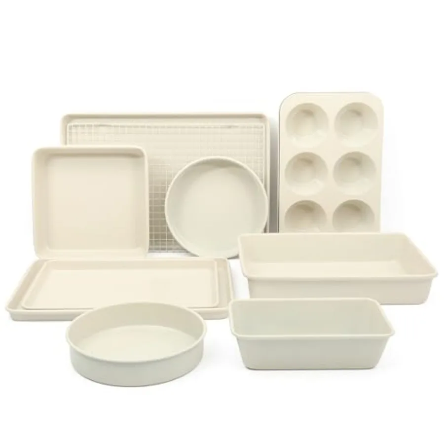 Gallen 10 Pcs Baking Pans Ceramic PFA Free Non Toxic Non Stick Bakeware Set
Gallen 10 Pcs Baking Pans Ceramic PFA Free Non Toxic Non Stick Bakeware Set