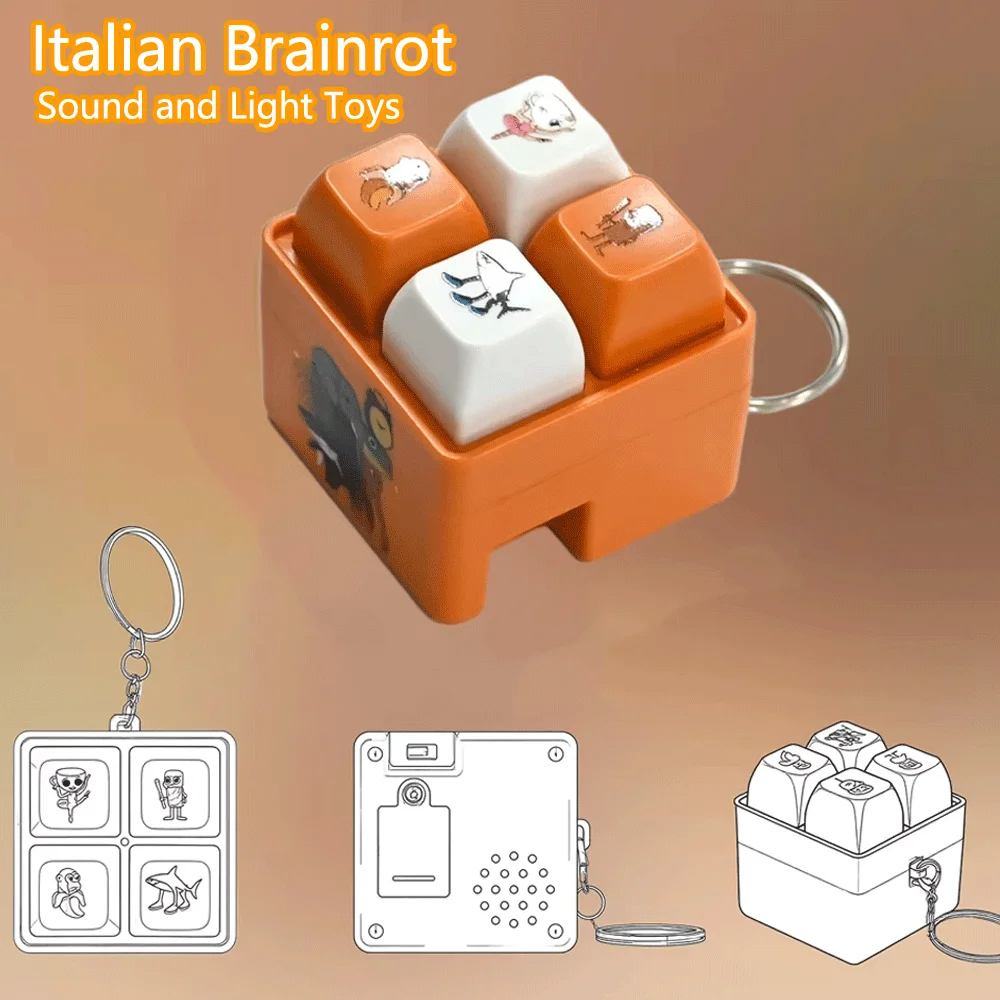 Итальянская Brainrot, 4-клавишная клавиатура, игрушка для снятия стресса Tungtung Sahur, звуковые и световые игрушки, брелок для офиса, брелок
Итальянская Brainrot, 4-клавишная клавиатура, игрушка для снятия стресса Tungtung Sahur, звуковые и световые игрушки, брелок для офиса, брелок