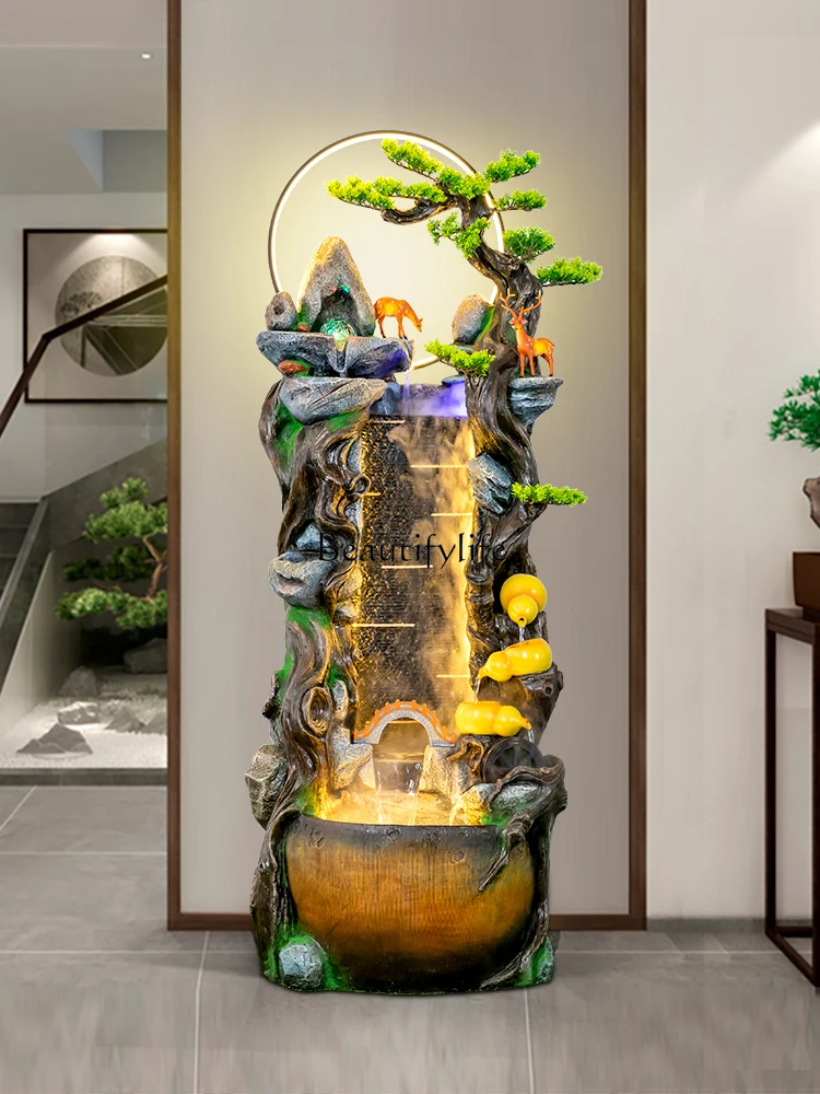 New Chinese Style Flowing Water Fountain Entrance Gourd Circulating Water Humidifier Wealth-Attracting Floor Ornament
New Chinese Style Flowing Water Fountain Entrance Gourd Circulating Water Humidifier Wealth-Attracting Floor Ornament