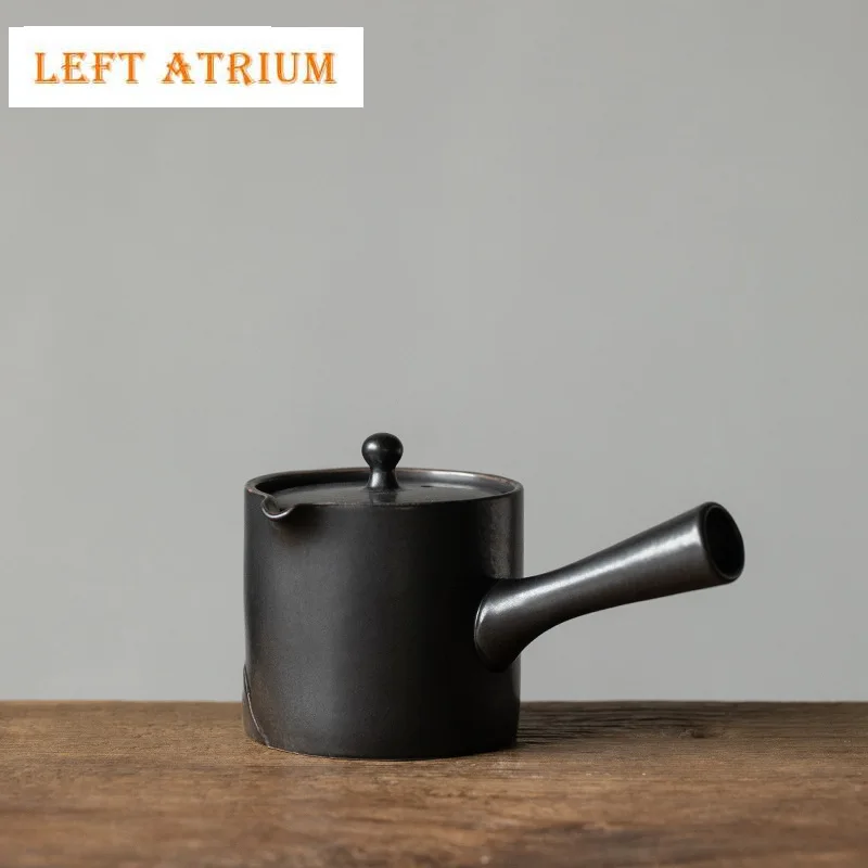 170ml Black Pottery Teapot Kiln Fambe Kettle Tea Maker Pot with Filter Puer Tea Ceremony Equipment Craft Side Handled Teapot
170ml Black Pottery Teapot Kiln Fambe Kettle Tea Maker Pot with Filter Puer Tea Ceremony Equipment Craft Side Handled Teapot
