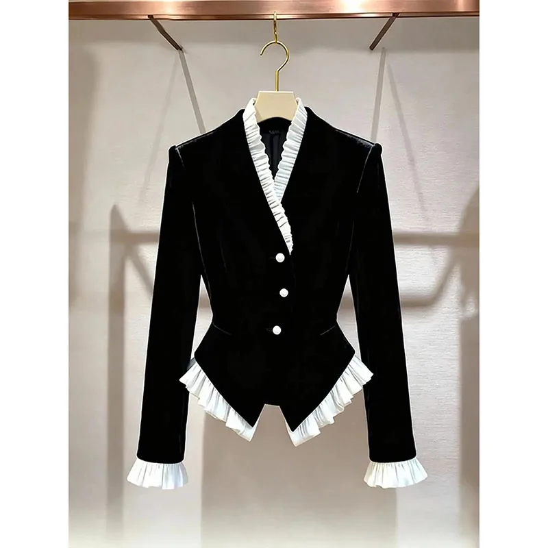 Temperament Black Velvet Shirt 2026 Spring Women's New Casual All-match Long-sleeved Clothing Loose Female Blouse Tops
Temperament Black Velvet Shirt 2026 Spring Women's New Casual All-match Long-sleeved Clothing Loose Female Blouse Tops