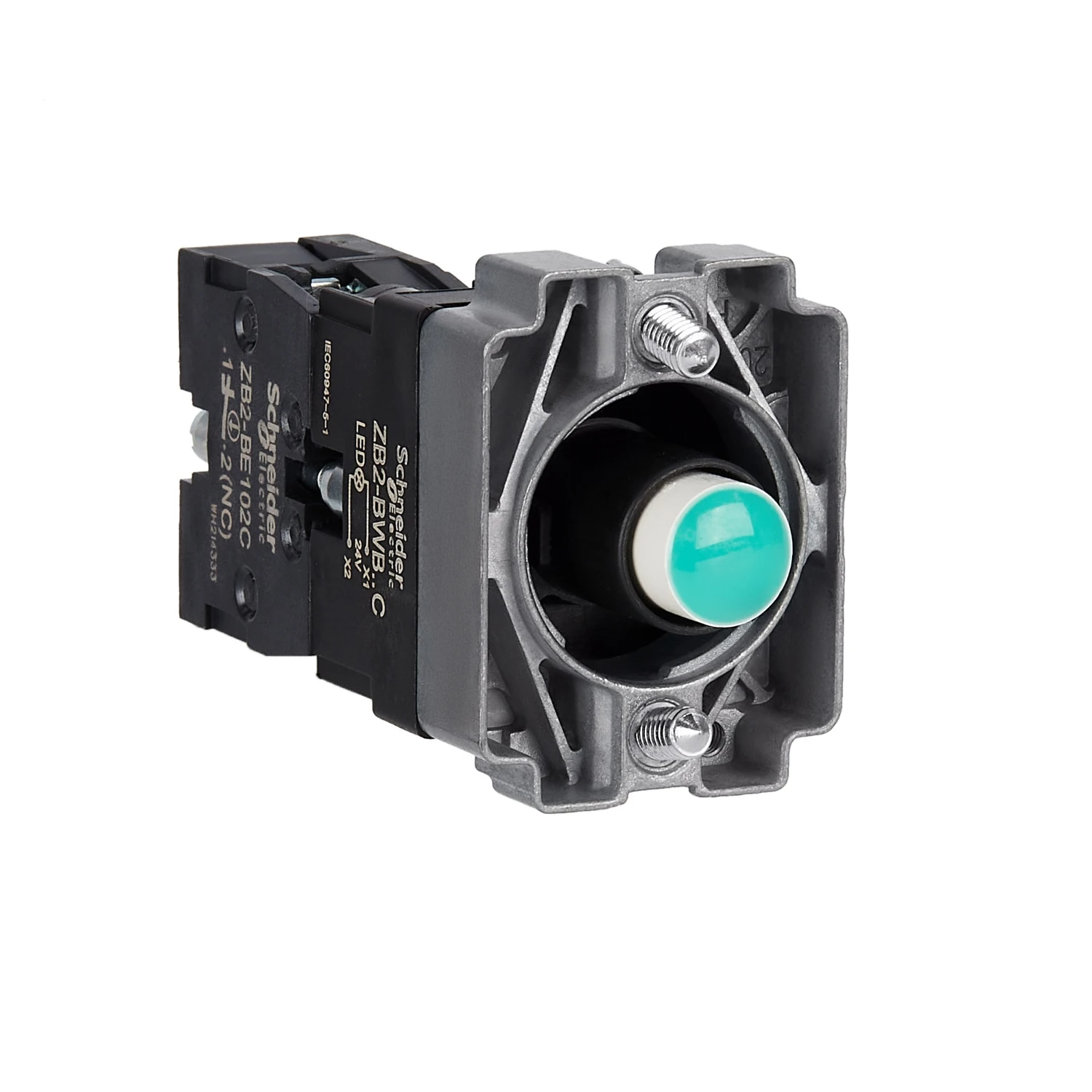5 pcs ZB2BWB32C AC/DC 24 v with lamp button base, green, Ø 22, including LED lights, 1 NC
5 pcs ZB2BWB32C AC/DC 24 v with lamp button base, green, Ø 22, including LED lights, 1 NC