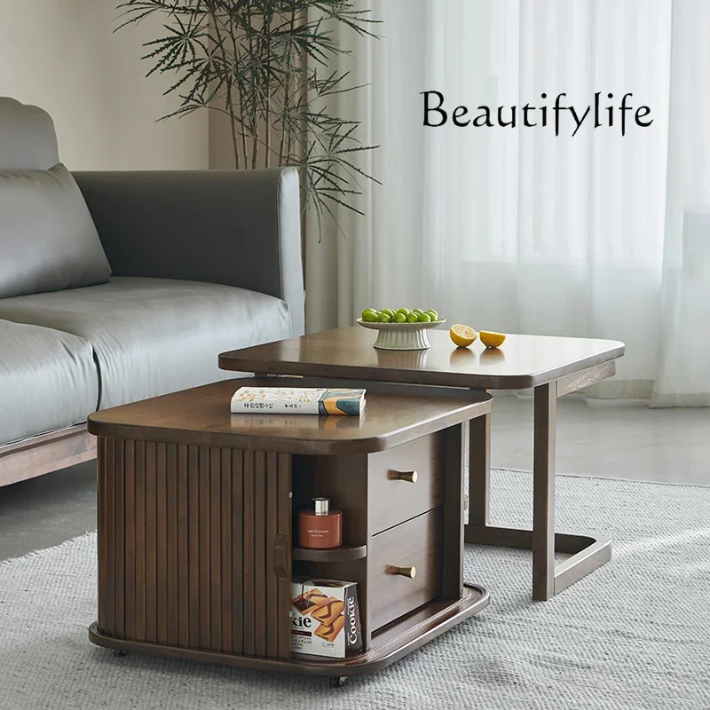 N Nordic Black Walnut Simple Coffee Table Small Apartment Folding Combination Living Room Japanese Style Small Table
N Nordic Black Walnut Simple Coffee Table Small Apartment Folding Combination Living Room Japanese Style Small Table