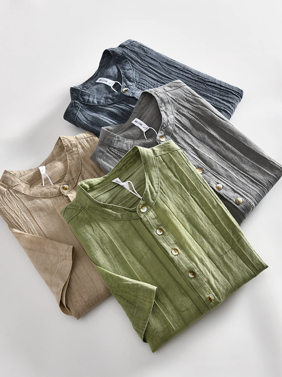 Men's Casual Short Sleeve Shirt T-Shirt 55% Flax 45% Lyocell Moisture Wicking Breathable Stand Collar Chinese Style Summer
Men's Casual Short Sleeve Shirt T-Shirt 55% Flax 45% Lyocell Moisture Wicking Breathable Stand Collar Chinese Style Summer