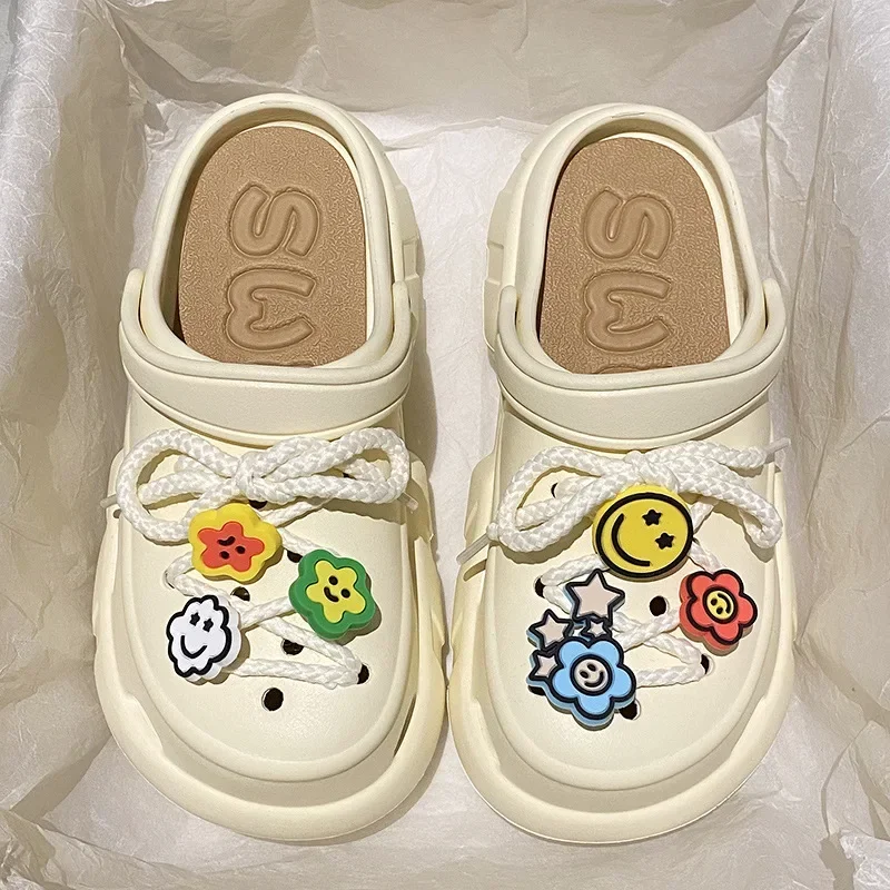 Summer Women's Hole Shoes Comfortable Breathable Home Thick Sole Shoes Indoor Sandals Slippers Fashion New Women's Garden Shoes
Summer Women's Hole Shoes Comfortable Breathable Home Thick Sole Shoes Indoor Sandals Slippers Fashion New Women's Garden Shoes