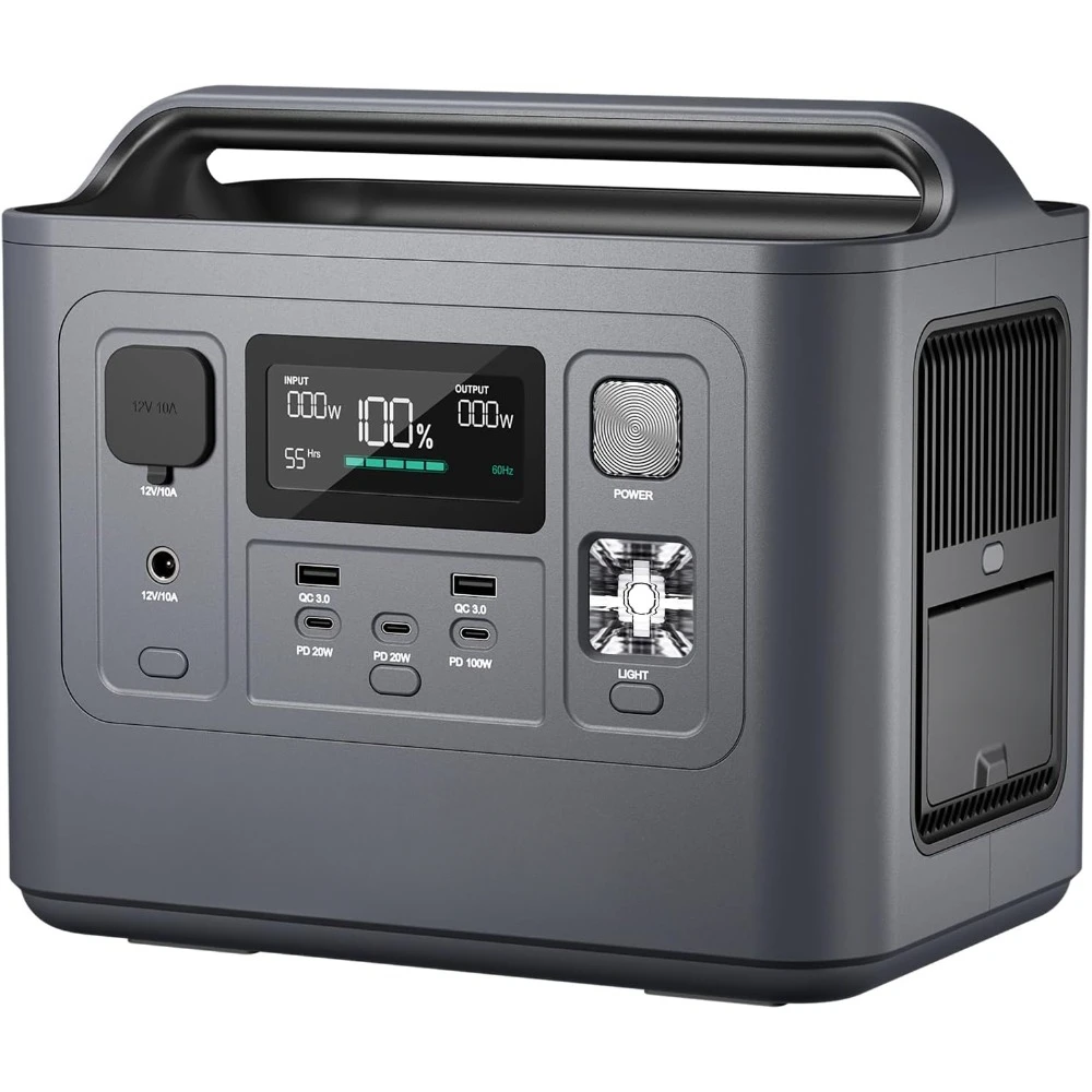 Portable Power Station 800W / 512Wh Power Station LiFePO4 Battery, Quick Charge in 1.5H, 2 AC Outlets, UPS, Solar Generator
Portable Power Station 800W / 512Wh Power Station LiFePO4 Battery, Quick Charge in 1.5H, 2 AC Outlets, UPS, Solar Generator