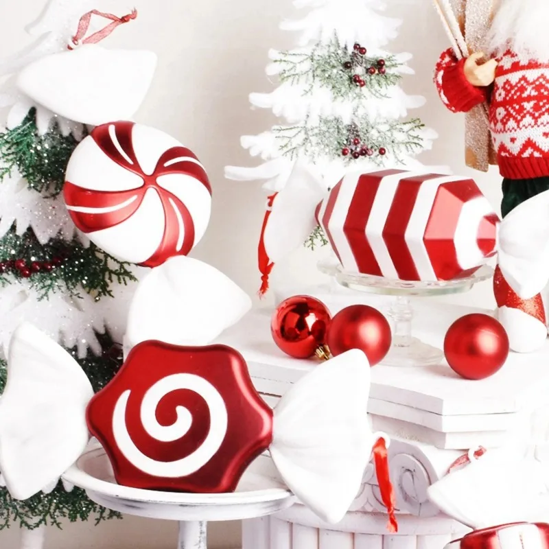 4PCS Big Christmas Ball Ornaments Red Candy Cane Xmas Tree Hanging Pendants Navidad New Year Home Decorations 2024 Natal Gift
4PCS Big Christmas Ball Ornaments Red Candy Cane Xmas Tree Hanging Pendants Navidad New Year Home Decorations 2024 Natal Gift
