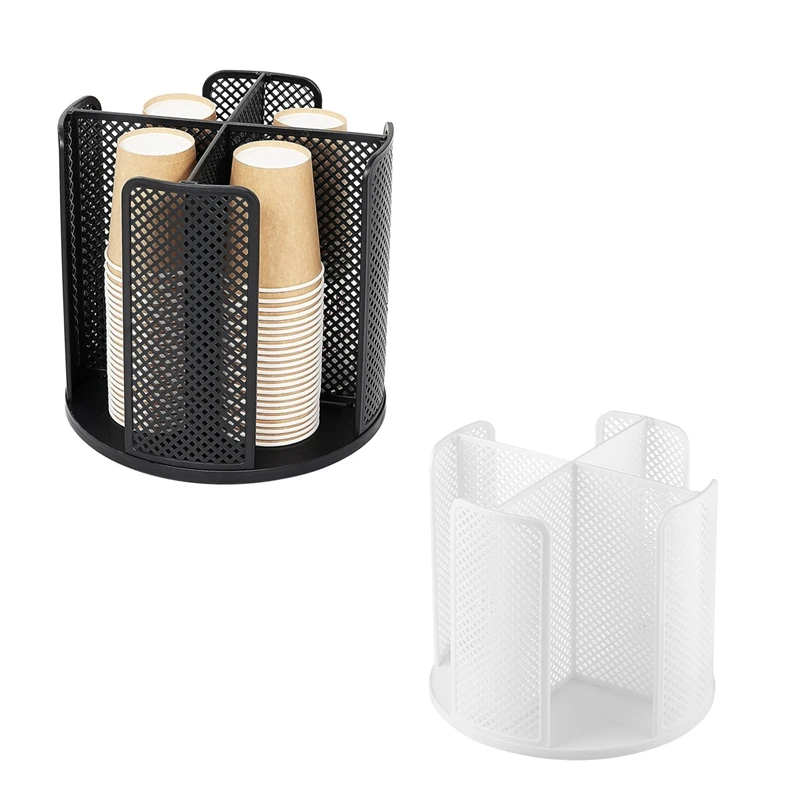 Rotatable Cup And Lid Organizer With 4 Compartments, Coffee Cup Dispenser,Paper Cup Storage Holder, For Countertop White Durable
Rotatable Cup And Lid Organizer With 4 Compartments, Coffee Cup Dispenser,Paper Cup Storage Holder, For Countertop White Durable