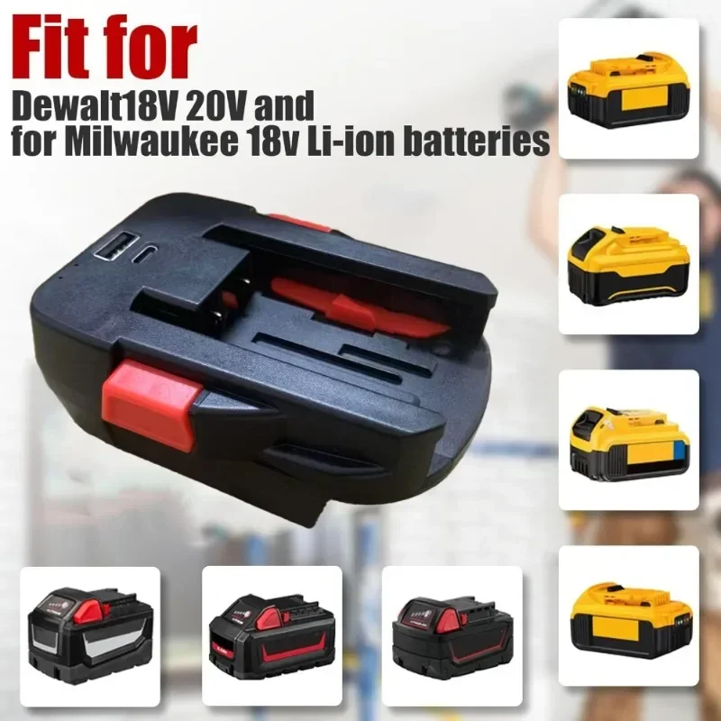 For Milwaukee 18V and For Dewalt 20V Batteryfor Milwaukee V18 18V NI-CD Battery Tool DM18V18 Battery Adapter (with Type C Port)
For Milwaukee 18V and For Dewalt 20V Batteryfor Milwaukee V18 18V NI-CD Battery Tool DM18V18 Battery Adapter (with Type C Port)