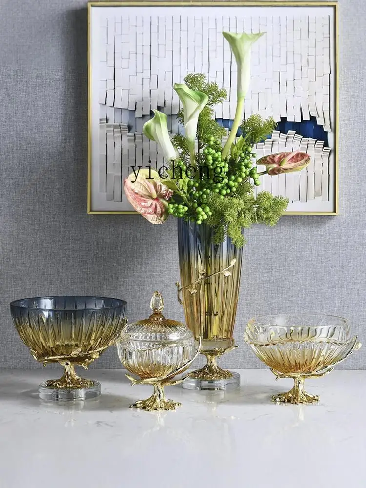 XL glass vase model room coffee table dining table storage tank fruit plate combination flower ornament
XL glass vase model room coffee table dining table storage tank fruit plate combination flower ornament