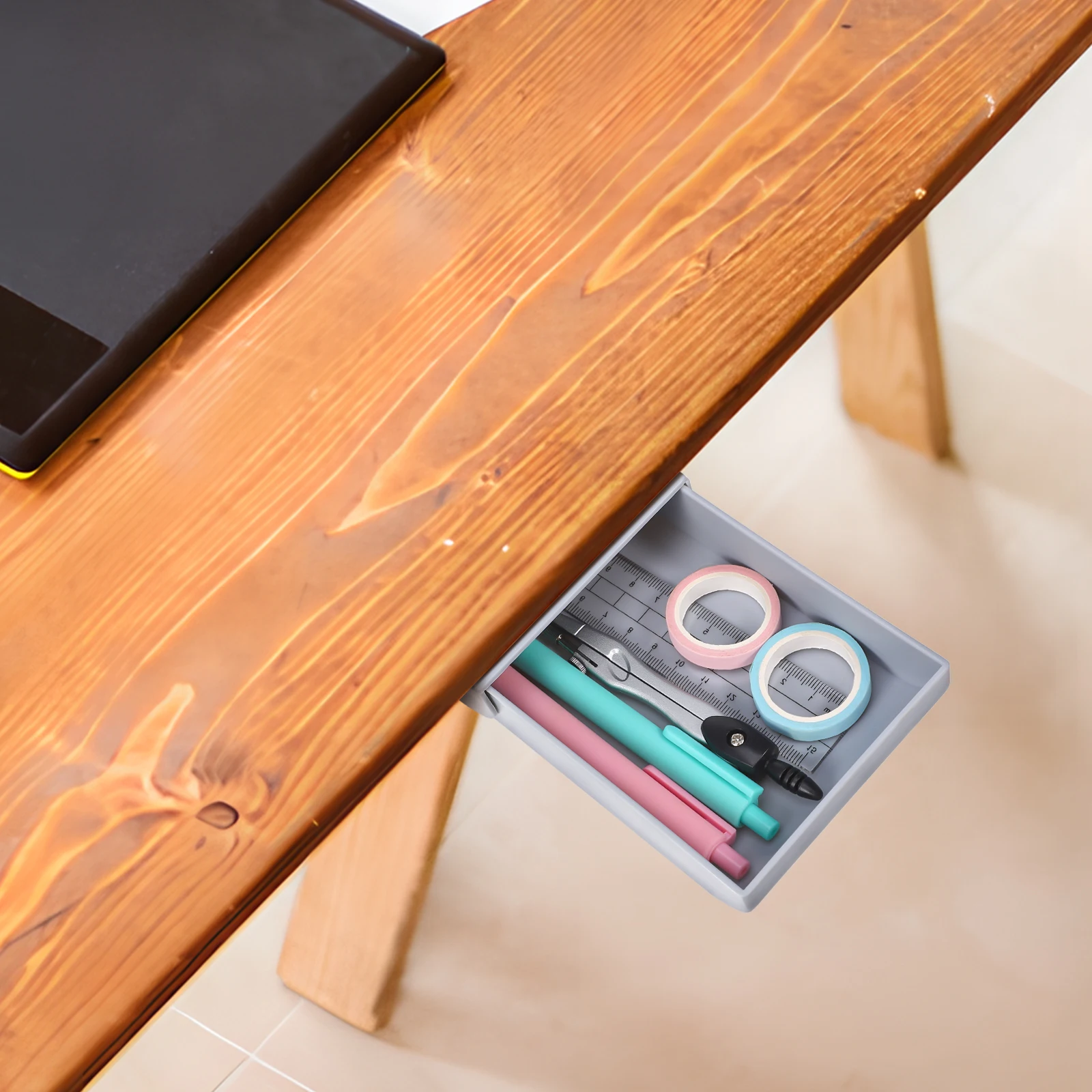 2pcs Desk Bottom ganizer ABS Material Hidden Storage Box for Pens Rulers Jewelry Files Office Supplies Students Engineers
2pcs Desk Bottom ganizer ABS Material Hidden Storage Box for Pens Rulers Jewelry Files Office Supplies Students Engineers