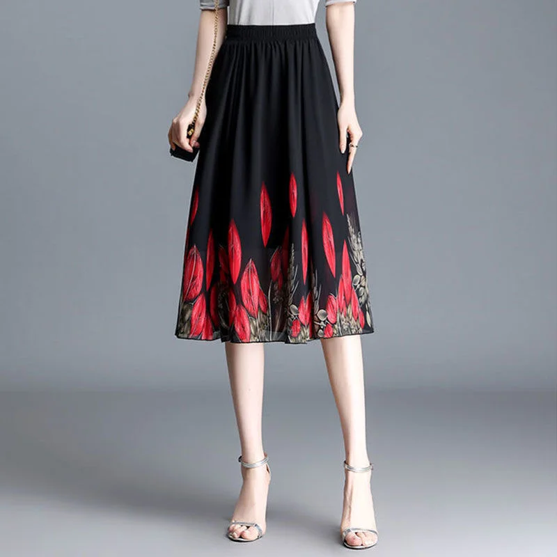 New Summer Women's Long Chiffon Middle Elastic High Waist a Faldas Fashion Clothes for Women Skirts
New Summer Women's Long Chiffon Middle Elastic High Waist a Faldas Fashion Clothes for Women Skirts