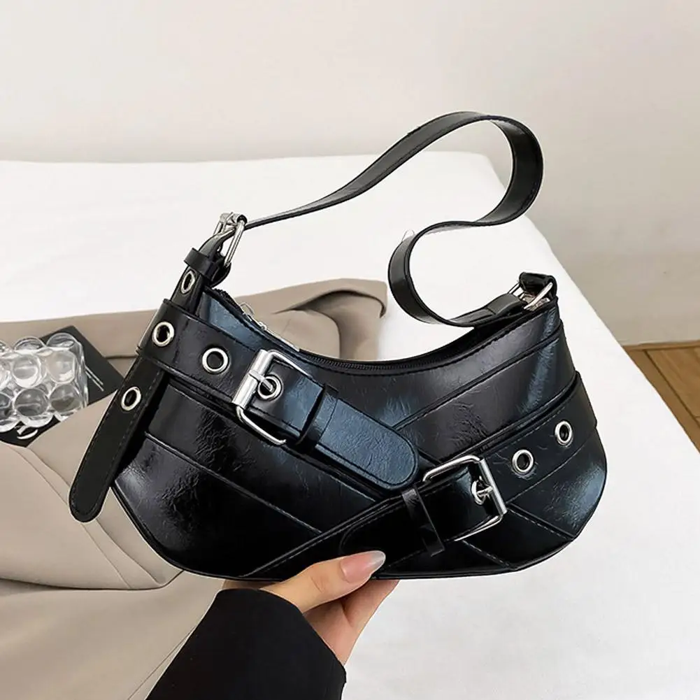 Vintage Underarm Handbag Fashionable Motorcycle Shoulder Bag Punk Style Casual Crossbody for Hot Girl Night Out Daily Versatile
Vintage Underarm Handbag Fashionable Motorcycle Shoulder Bag Punk Style Casual Crossbody for Hot Girl Night Out Daily Versatile