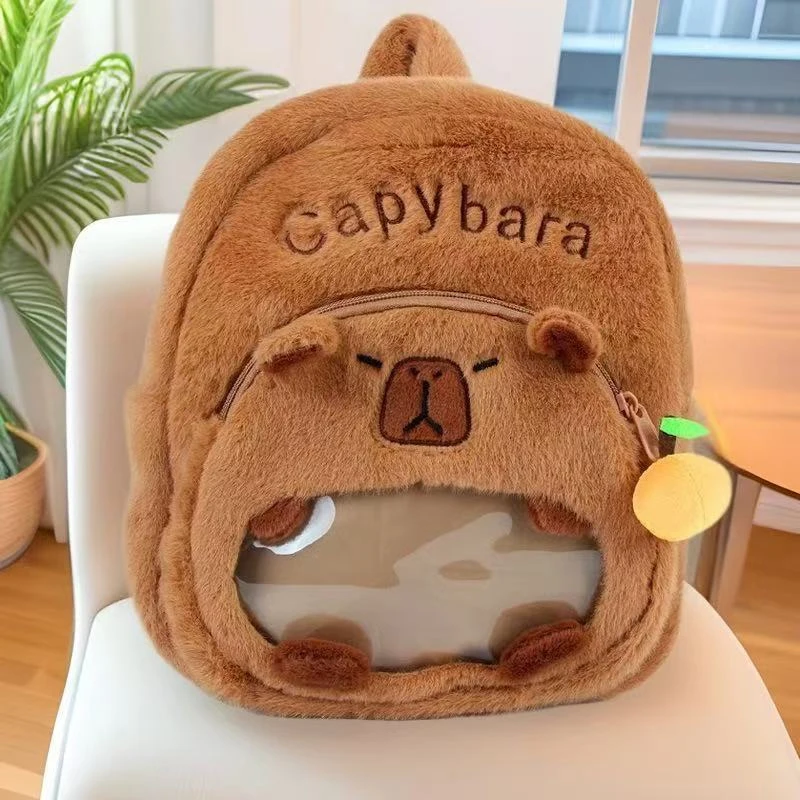Cute Plush Capibara Capybara Plush Backpack Students Attend Class Storage School Bag
Cute Plush Capibara Capybara Plush Backpack Students Attend Class Storage School Bag