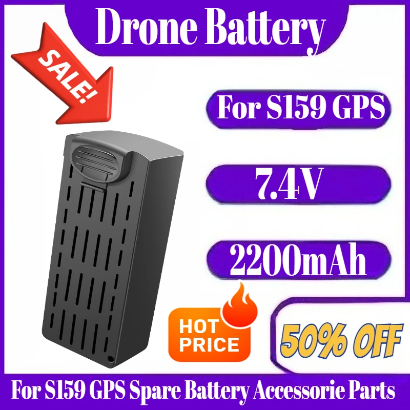 2200mAh 7.4V For S159 GPS Drone Battery S159 GPS Spare Battery Accessorie Parts
2200mAh 7.4V For S159 GPS Drone Battery S159 GPS Spare Battery Accessorie Parts