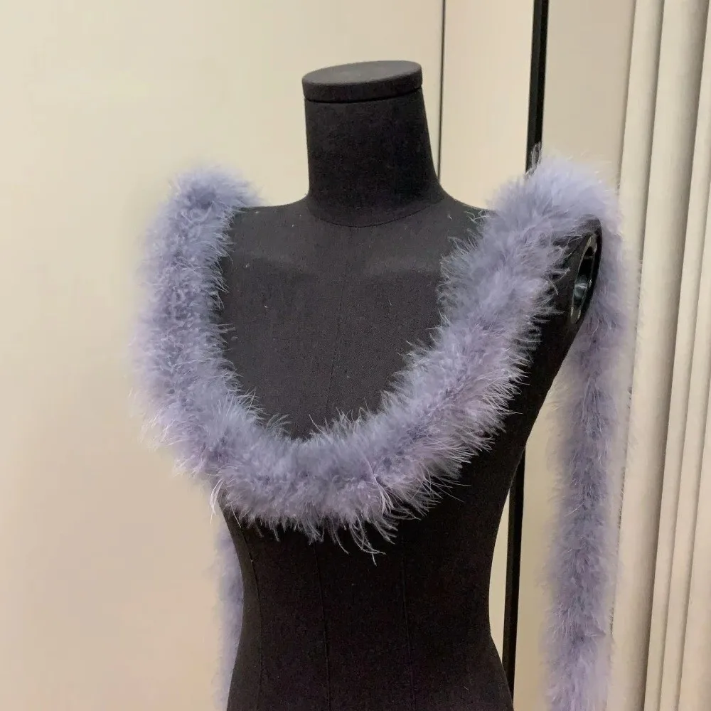 2 Meter Marabou Feather Boa Faux Fur Cuff Strip Fluffy Trim DIY Apparel Sewing Home Decoration Artificial Fur Stripe Decoration
2 Meter Marabou Feather Boa Faux Fur Cuff Strip Fluffy Trim DIY Apparel Sewing Home Decoration Artificial Fur Stripe Decoration