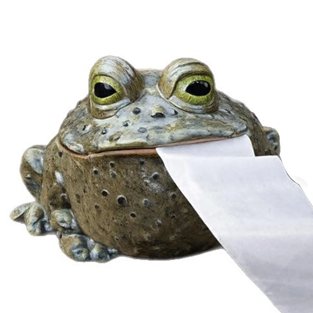 Funny Toad Toilet Paper Dispenser Resin Animal Tissue Box Home Decoration Toilet Paper Roll Stand for Apartment Office Bathroom
Funny Toad Toilet Paper Dispenser Resin Animal Tissue Box Home Decoration Toilet Paper Roll Stand for Apartment Office Bathroom