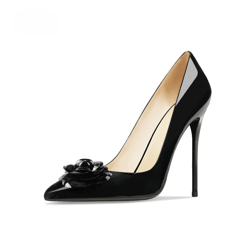 Camellia Black Patent Leather High Heels Women's Shallow Mouth Pointed Head Thin Heel Celebrity Temperament Single Shoes
Camellia Black Patent Leather High Heels Women's Shallow Mouth Pointed Head Thin Heel Celebrity Temperament Single Shoes