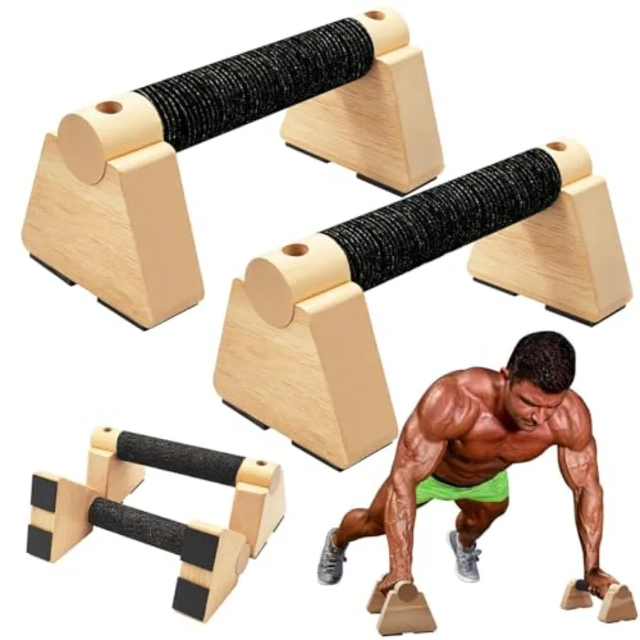 Parallettes Bars - Wooden Calisthenics Equipment for Handstand Training Push Up Bars and Calisthenics Bar - Handstand Bars and
Parallettes Bars - Wooden Calisthenics Equipment for Handstand Training Push Up Bars and Calisthenics Bar - Handstand Bars and