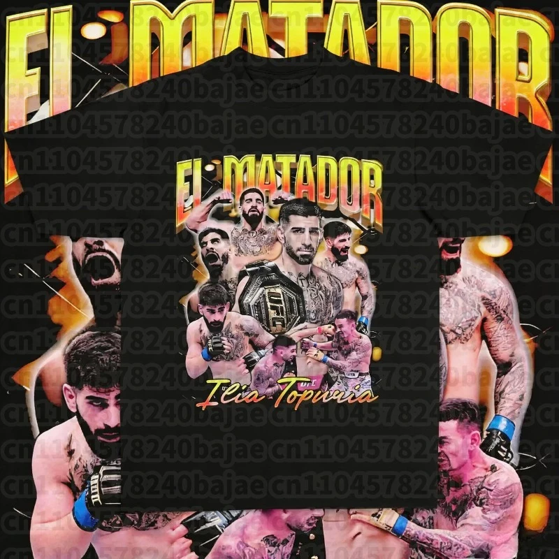 2026 Summer UFC Ilia Topuria Fighting T-shirt Men's Fighting Sports Cotton Short Sleeve Loose Leisure Fitness Shirt
2026 Summer UFC Ilia Topuria Fighting T-shirt Men's Fighting Sports Cotton Short Sleeve Loose Leisure Fitness Shirt