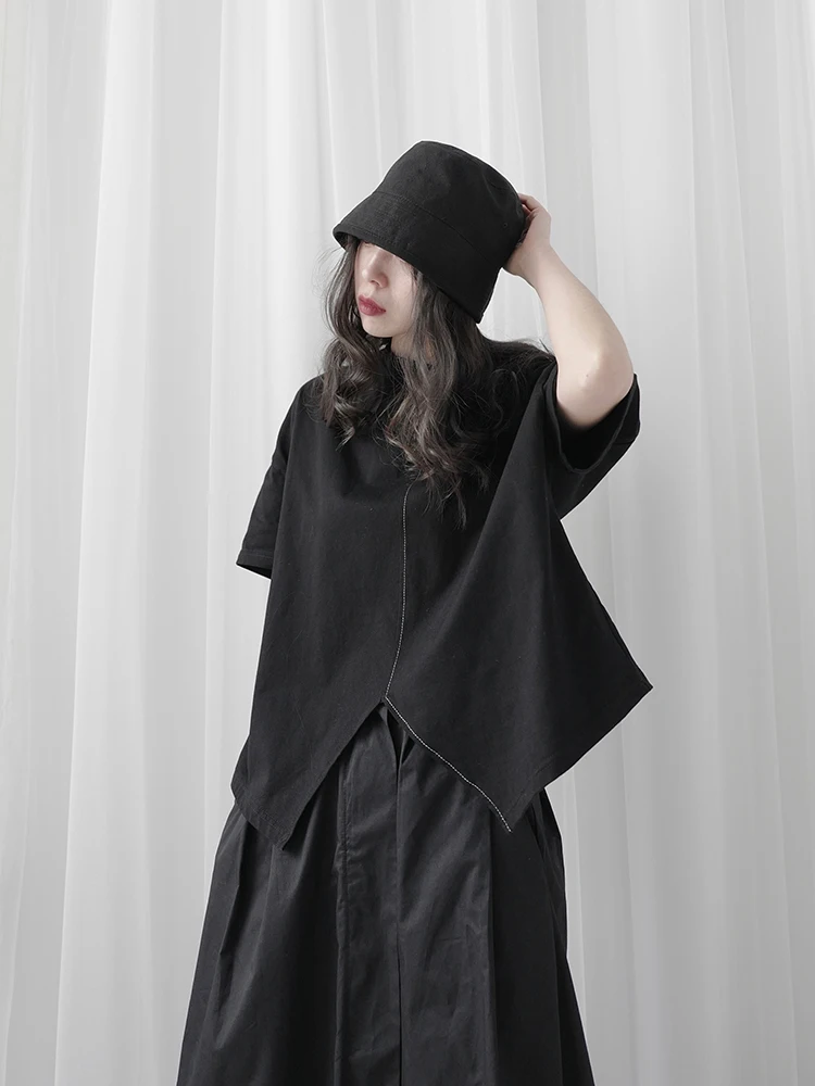 Asymmetrical Short Sleeve T-Shirt Women's Summer Casual Loose Fit Cotton Breathable Fashion Citywalk round Neck Basic Color
Asymmetrical Short Sleeve T-Shirt Women's Summer Casual Loose Fit Cotton Breathable Fashion Citywalk round Neck Basic Color