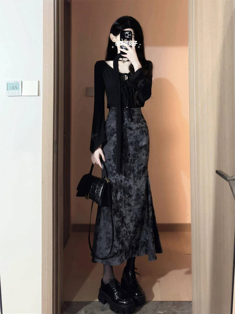 Уникальный красивый топ Bla ort и юбка Fi Tail f, комплект из двух предметов, новый китайский осенний женский ансамбль Faion
Уникальный красивый топ Bla ort и юбка Fi Tail f, комплект из двух предметов, новый китайский осенний женский ансамбль Faion