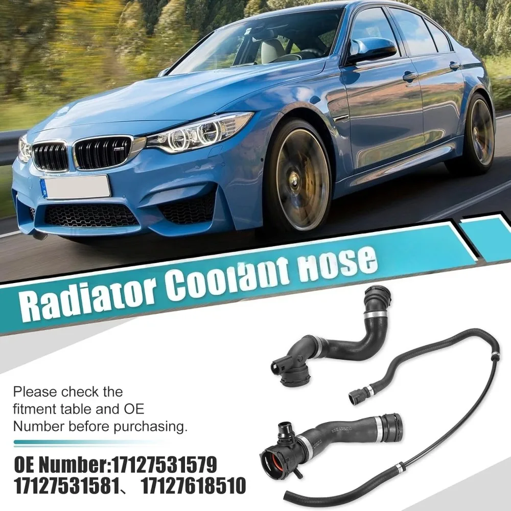 3PCS Compatible with BMW 128i 325i 328i 330i Lower Upper Radiator Coolant Hose Vent Hose Kit 17127618510 17127531579 17127531581
3PCS Compatible with BMW 128i 325i 328i 330i Lower Upper Radiator Coolant Hose Vent Hose Kit 17127618510 17127531579 17127531581