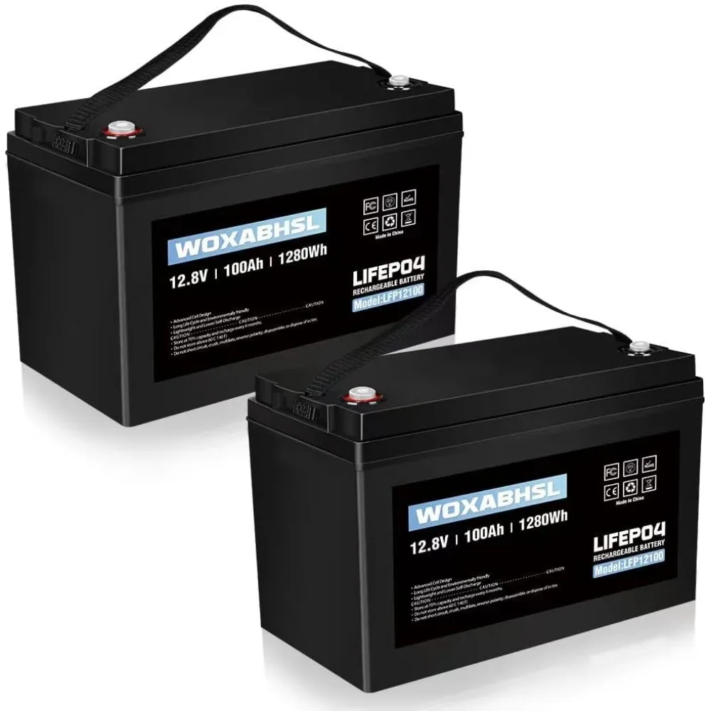 12V 100Ah LiFePO4 Deep Cycle Battery, 4000 cycles iron phosphate rechargeable battery for solar, RV, home energy storage, off-gr
12V 100Ah LiFePO4 Deep Cycle Battery, 4000 cycles iron phosphate rechargeable battery for solar, RV, home energy storage, off-gr