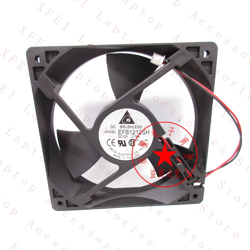D 1PC Delta EFB1212SH Cooling Fan 12V 0.75A 2pin 120*120*25mm
D 1PC Delta EFB1212SH Cooling Fan 12V 0.75A 2pin 120*120*25mm