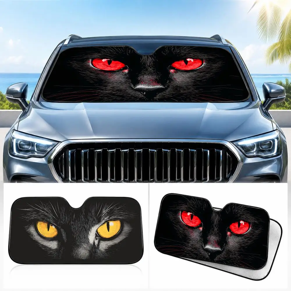 Funny Cat Eye Sun Visor Reusable Aluminum Car Windshield Sun Shade, Double Layer Aluminum Film, 120g Waterproof Polyester, 0.3cm
Funny Cat Eye Sun Visor Reusable Aluminum Car Windshield Sun Shade, Double Layer Aluminum Film, 120g Waterproof Polyester, 0.3cm