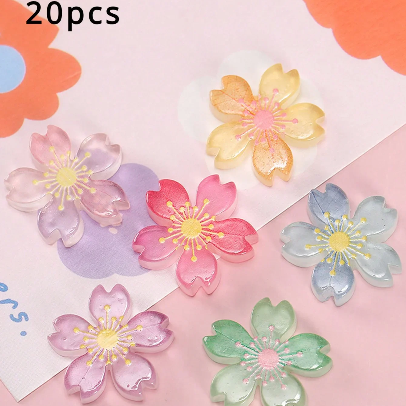 20pcs Random Color Luminous Cherry Blossom DIY Jewelry Headwear Phone Case Accessories
20pcs Random Color Luminous Cherry Blossom DIY Jewelry Headwear Phone Case Accessories