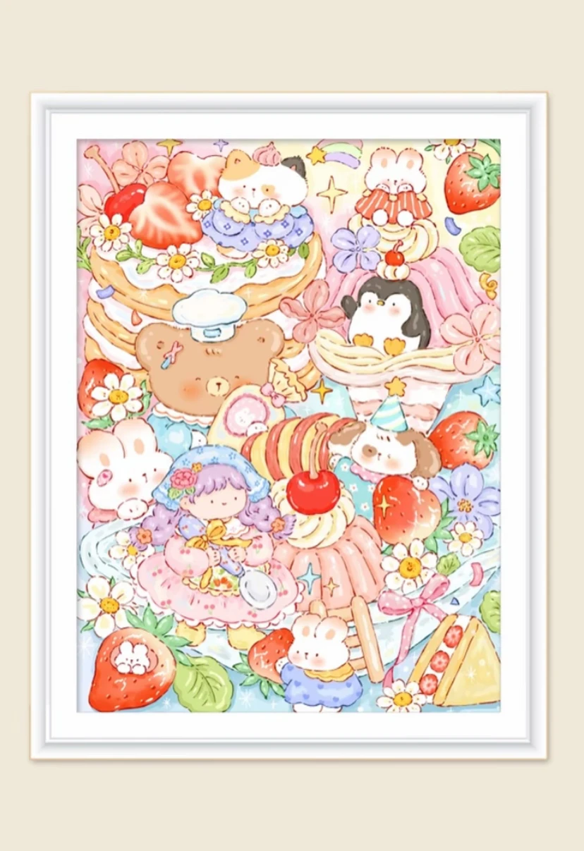 9ct 65X85cm мультфильм десерт вечерние предварительно напечатанный набор для вышивки крестом DIY набор для вышивания ремесленная нить игла поделки 
9ct 65X85cm мультфильм десерт вечерние предварительно напечатанный набор для вышивки крестом DIY набор для вышивания ремесленная нить игла поделки