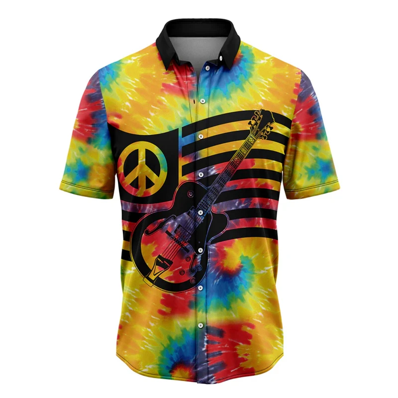 Повседневные гавайские рубашки с гитарным узором, модная летняя мужская рубашка с коротким рукавом и 3D принтом, летняя блузка большого размера для пляжного отдыха
Повседневные гавайские рубашки с гитарным узором, модная летняя мужская рубашка с коротким рукавом и 3D принтом, летняя блузка большого размера для пляжного отдыха
