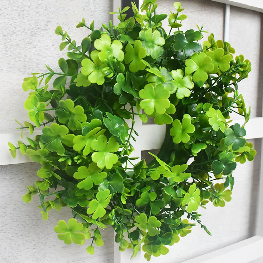 Four Leaf Clover Wreath Festival Door Hanging Decoration Plastic Pendant St Patrick Day Wreath Creative Decor
Four Leaf Clover Wreath Festival Door Hanging Decoration Plastic Pendant St Patrick Day Wreath Creative Decor