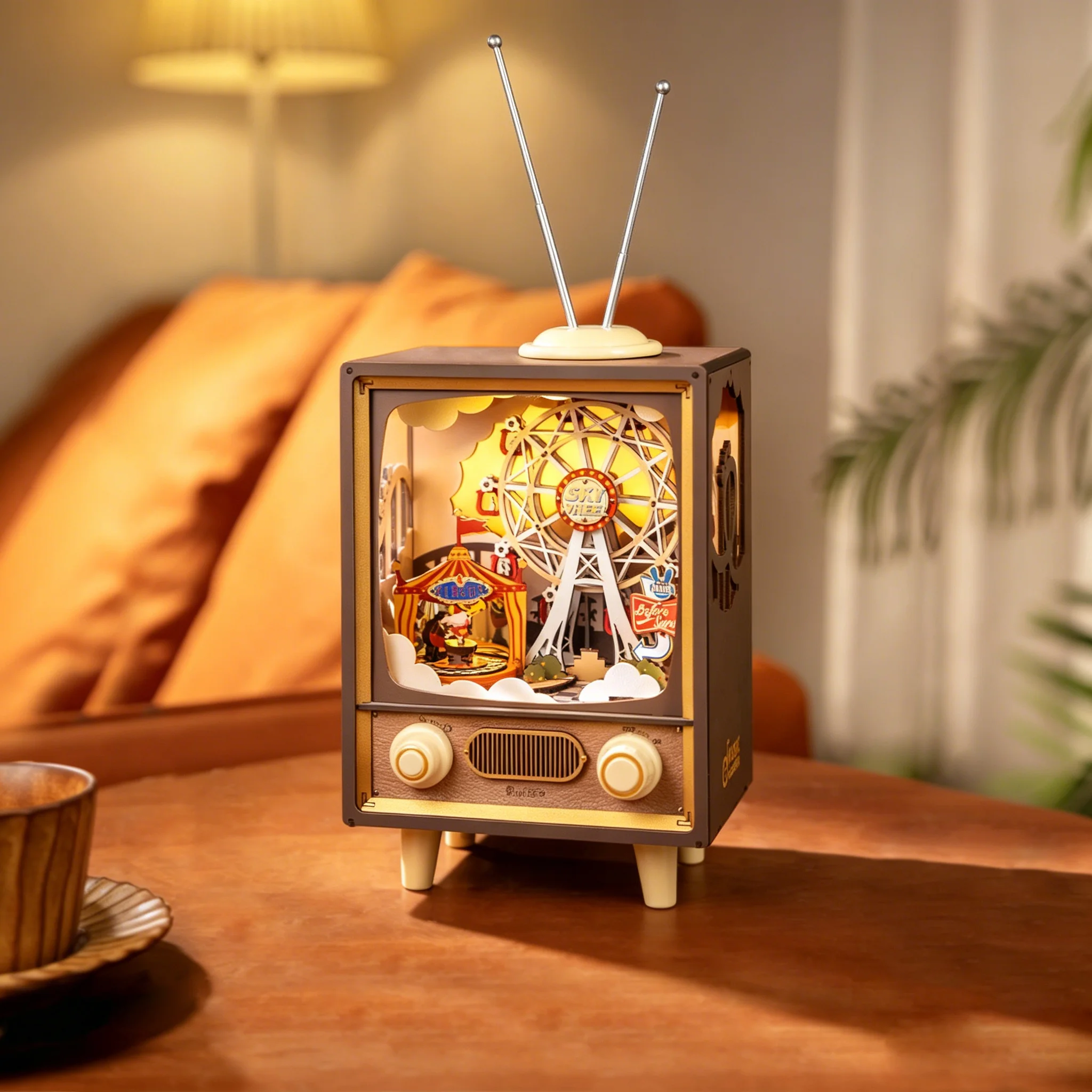 Sunset Carnival Music Box with Lights Rotating Ferris Wheel 3D Wooden Puzzle DIY Home Decor Luxury Gift for Birthday Kids Adults
Sunset Carnival Music Box with Lights Rotating Ferris Wheel 3D Wooden Puzzle DIY Home Decor Luxury Gift for Birthday Kids Adults