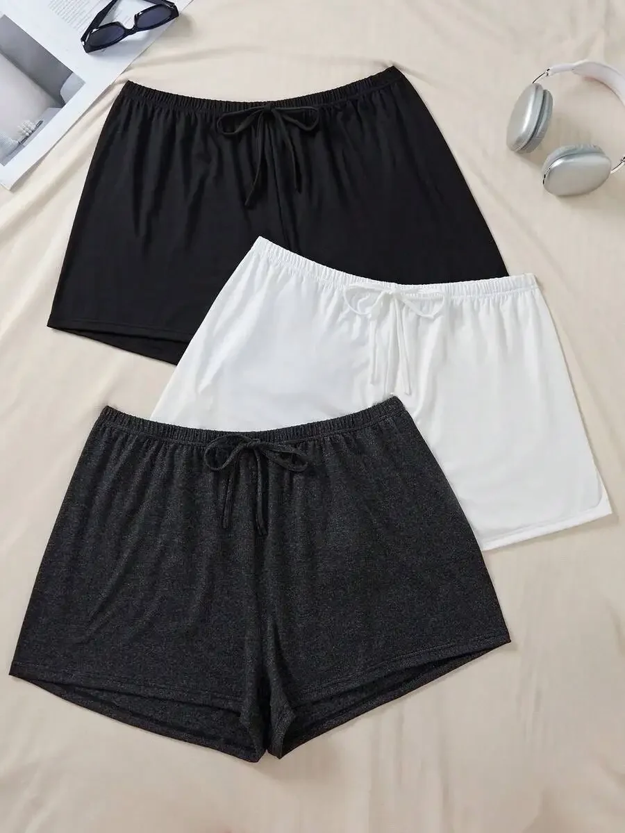 3pcs Set Plus Size Sleep Shorts For Women Casual Loose Drawstring Waist Comfortable Home Shorts
3pcs Set Plus Size Sleep Shorts For Women Casual Loose Drawstring Waist Comfortable Home Shorts