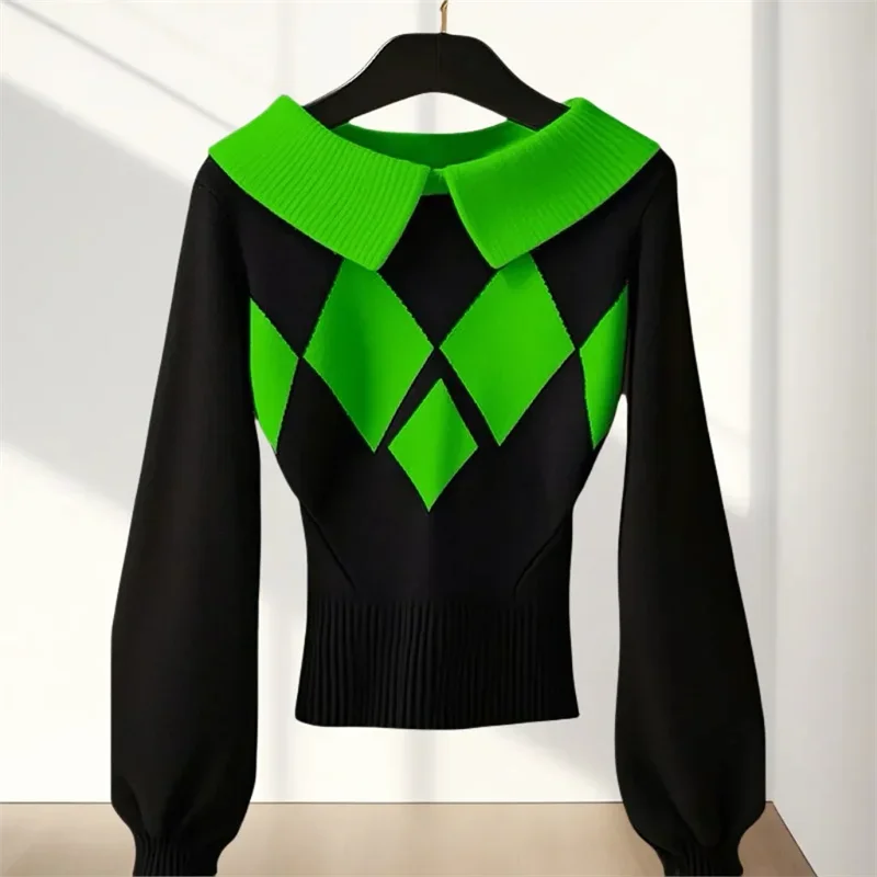 Spring Autumn And Winter 2025 New Unique And Super-Good-Looking Rhombic Sweater Slim Knit Sweater With Bottoming Inside
Spring Autumn And Winter 2025 New Unique And Super-Good-Looking Rhombic Sweater Slim Knit Sweater With Bottoming Inside
