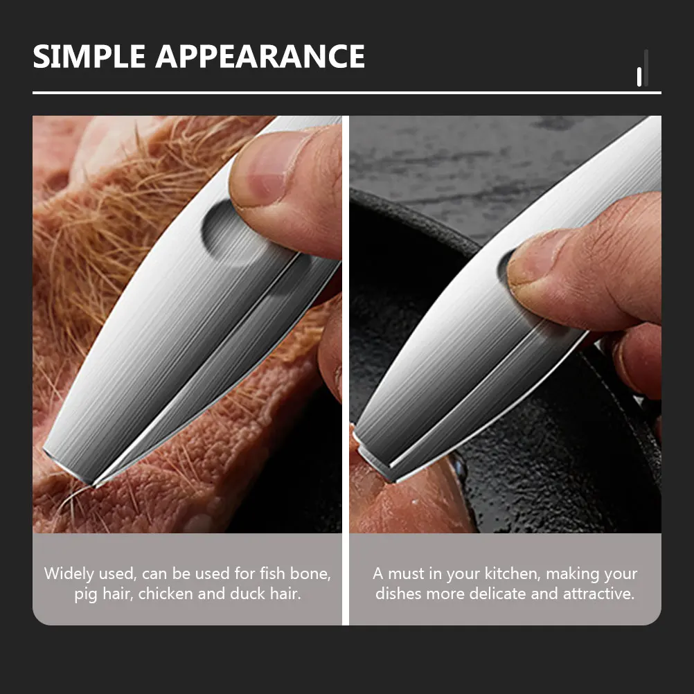 Stainless Steel Pig Hair Tweezer Rustproof Precision Fish Bone Durable Tip Hair Remover Kitchen Cooking Tool Silver
Stainless Steel Pig Hair Tweezer Rustproof Precision Fish Bone Durable Tip Hair Remover Kitchen Cooking Tool Silver