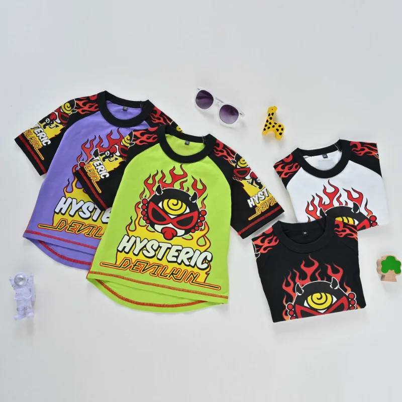 High Definite Summer New Short Sleeve T-shirts Boys and Girls Fashion Tops Color-blocking T Shirt Japanese Children Tees 3-8Y
High Definite Summer New Short Sleeve T-shirts Boys and Girls Fashion Tops Color-blocking T Shirt Japanese Children Tees 3-8Y