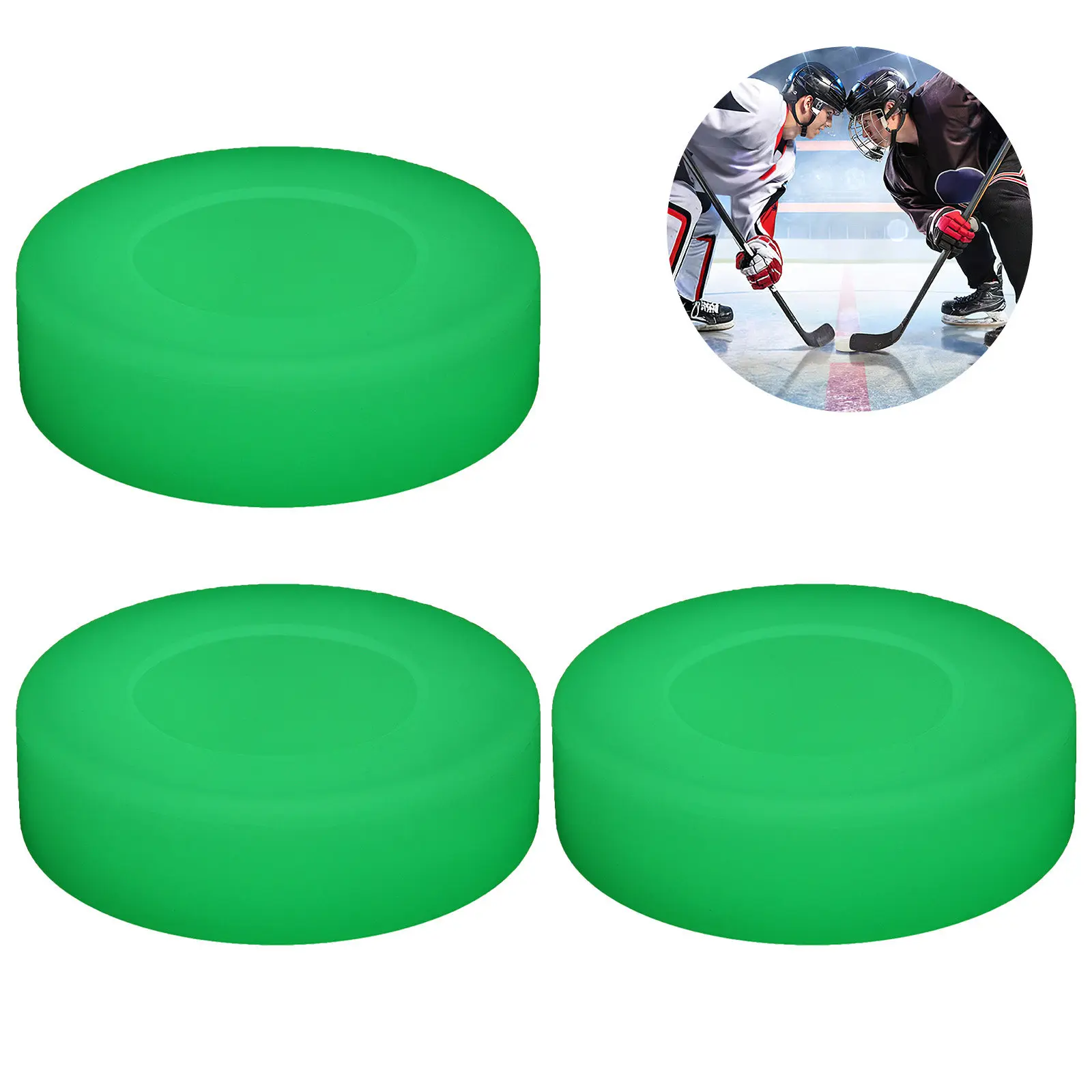 3Pcs PVC Ice Hockey Pucks Luminous Training Practice Stable Glide Absorbs Sunlight Glow Hockey Puck
3Pcs PVC Ice Hockey Pucks Luminous Training Practice Stable Glide Absorbs Sunlight Glow Hockey Puck