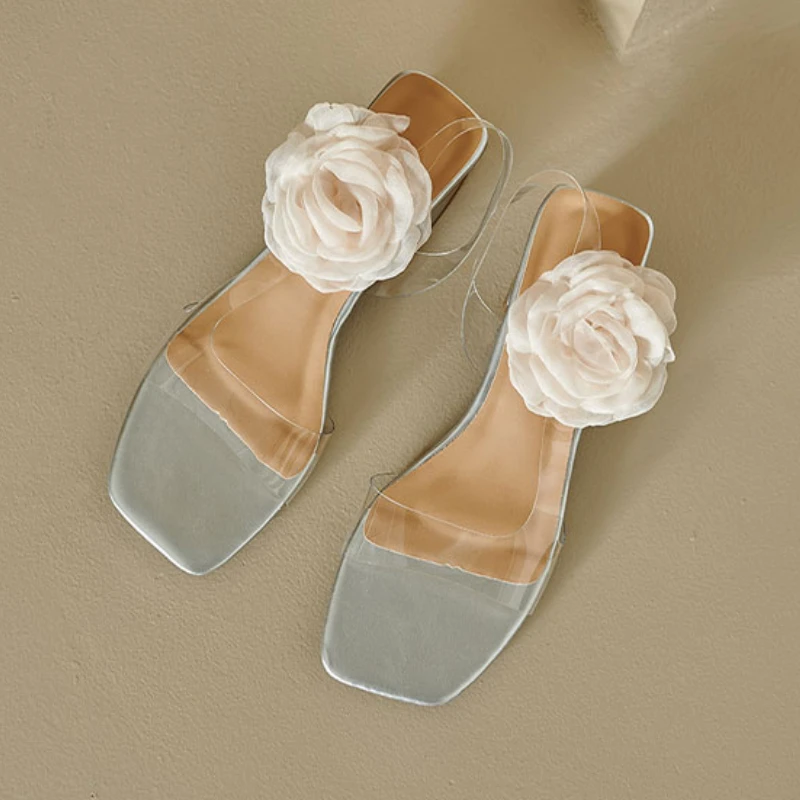 Flower Pvc High Heeled Women Sandals Square Toe Shoes Summer Transparent Dress Pumps 2025 Elegant Chunky Dance Zapatillas Mujer
Flower Pvc High Heeled Women Sandals Square Toe Shoes Summer Transparent Dress Pumps 2025 Elegant Chunky Dance Zapatillas Mujer