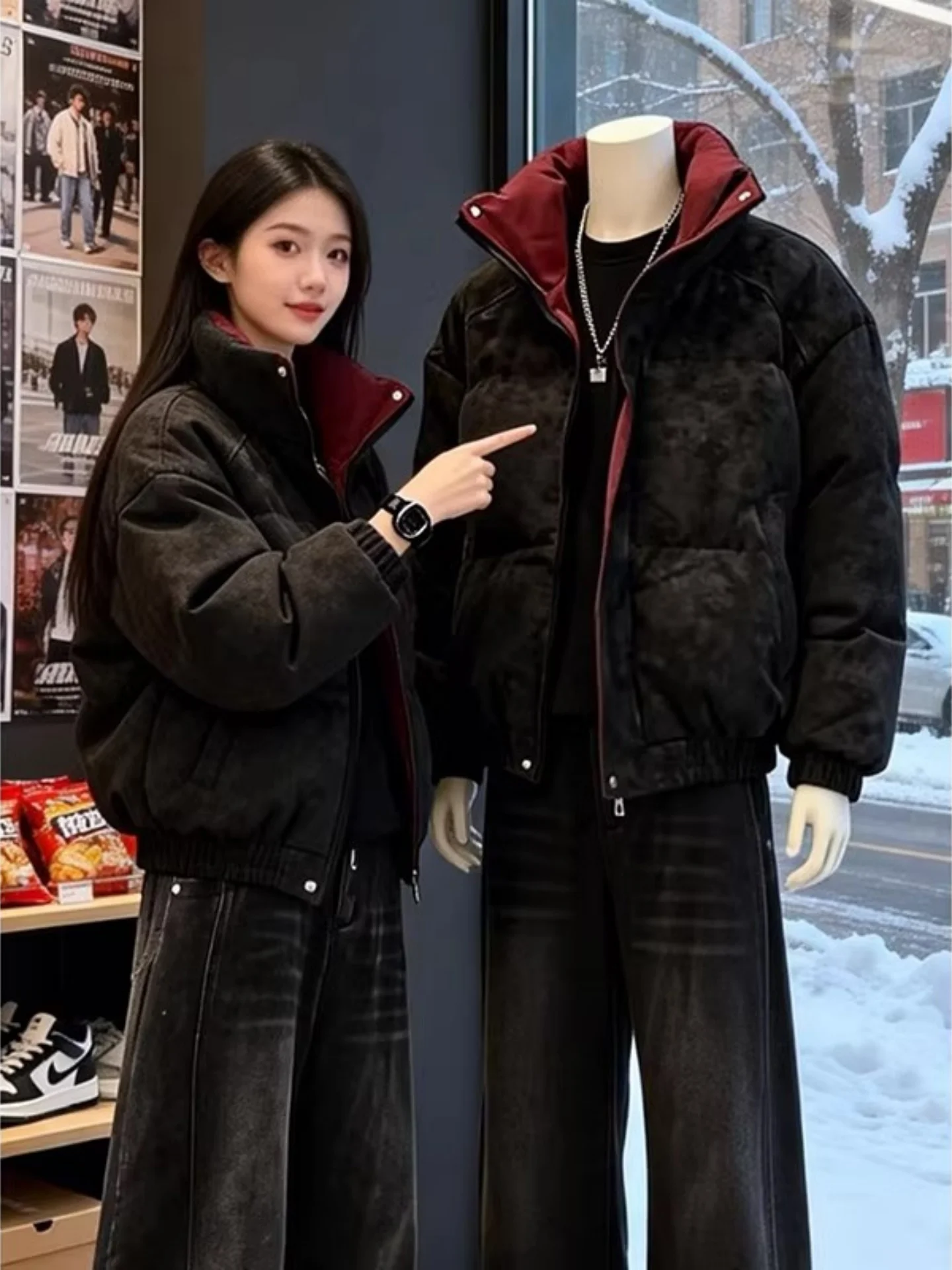 Мужская зимняя утепленная куртка из хлопка с эффектом окрашивания, черно-красная, из искусственной кожи, молодежная, модная, с капюшоном
Мужская зимняя утепленная куртка из хлопка с эффектом окрашивания, черно-красная, из искусственной кожи, молодежная, модная, с капюшоном