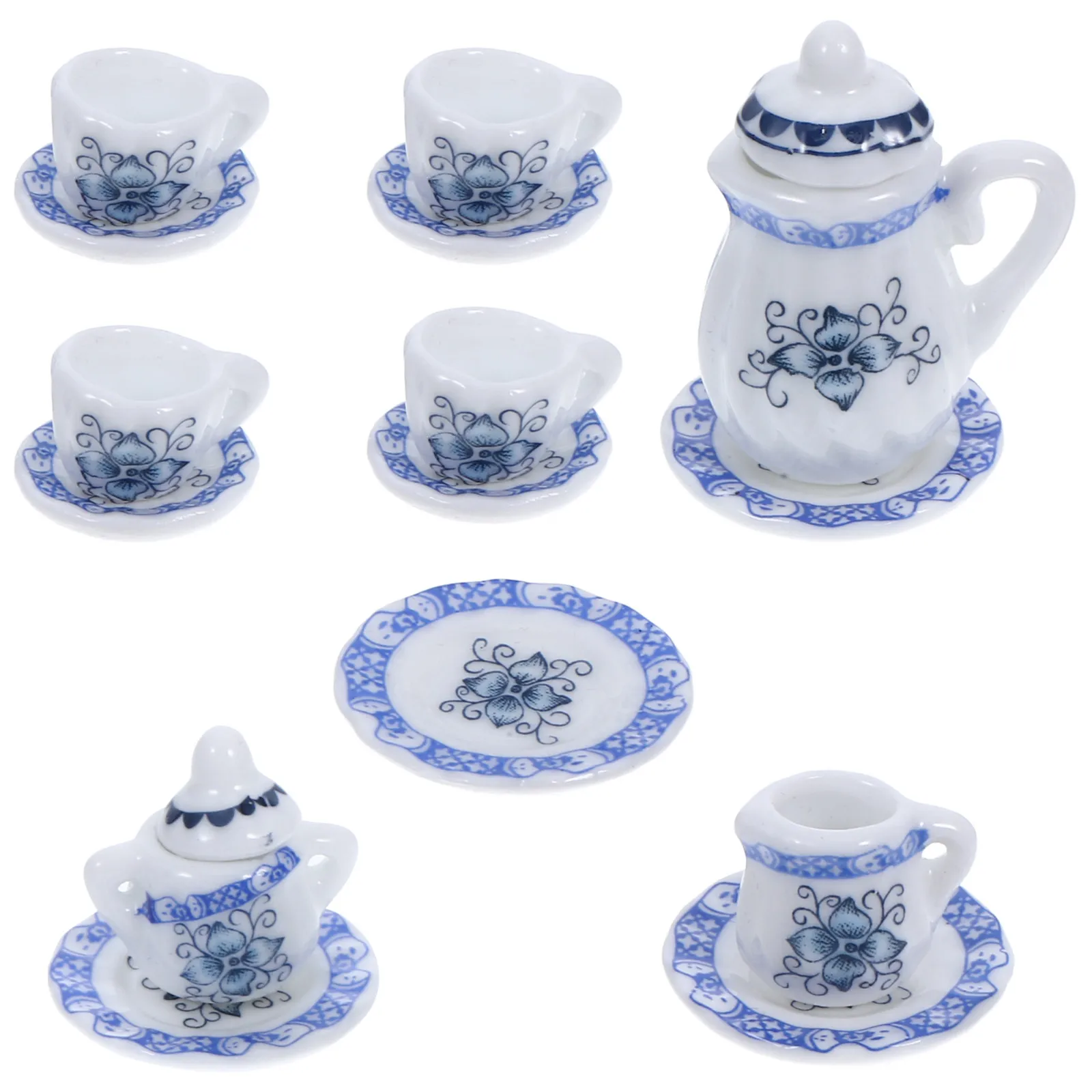 1Set Miniature Ceramic Tea Set for Dollhouse Kitchen Decor Vintage Style Mini Teapot Tea Cups Saucers Realistic Home Scene Prop
1Set Miniature Ceramic Tea Set for Dollhouse Kitchen Decor Vintage Style Mini Teapot Tea Cups Saucers Realistic Home Scene Prop