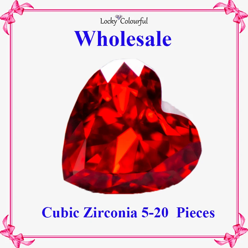 Cubic Zirconia Wholesale Crushed Ice Cut Heart Shape Red Color Charms Beads for Diy Jewelry Making Ring Materials No Certificate
Cubic Zirconia Wholesale Crushed Ice Cut Heart Shape Red Color Charms Beads for Diy Jewelry Making Ring Materials No Certificate