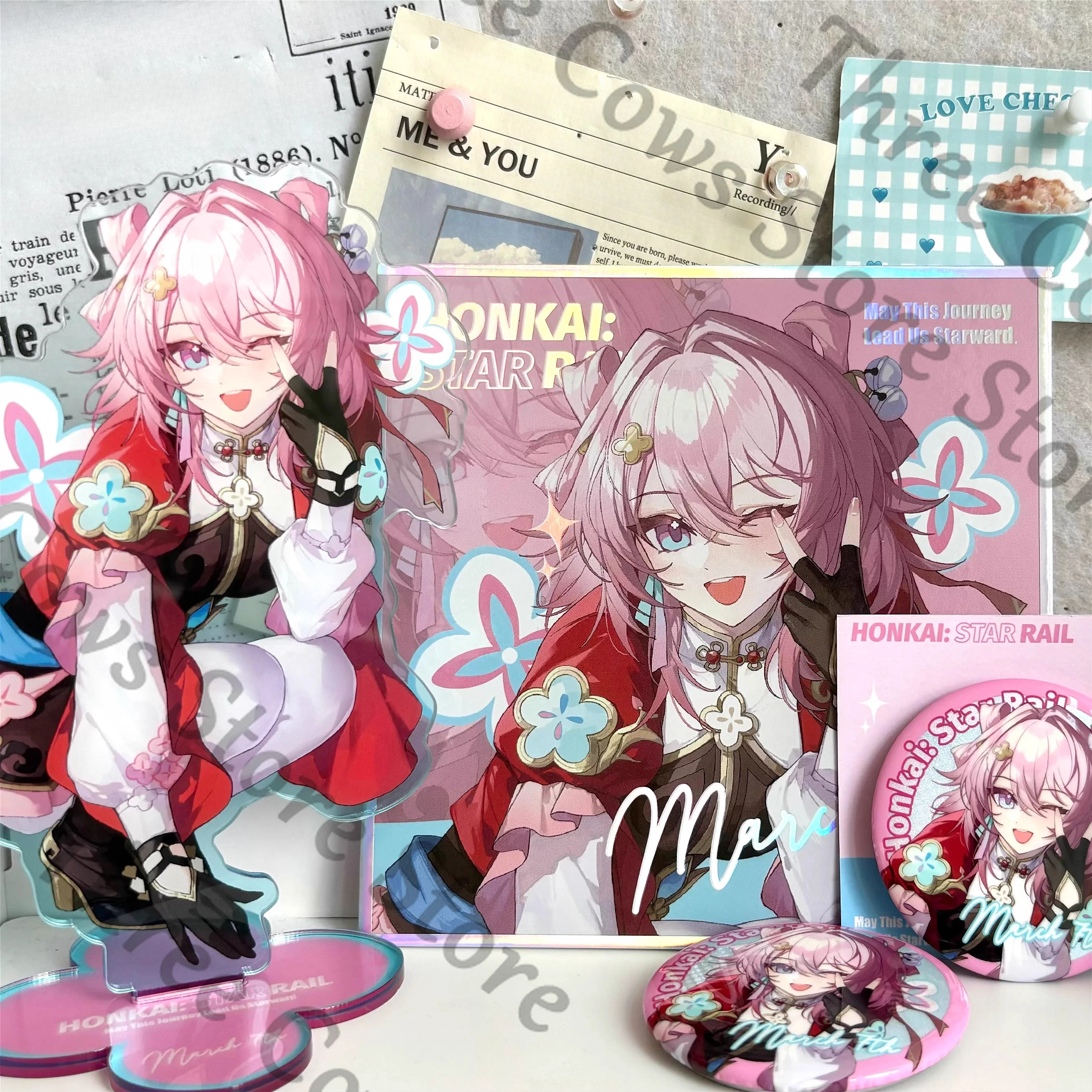 Anime Honkai: Star Rail March 7th Evernight Cosplay Cartoon Badge Standing Sign Emblem Coloured Paper Acrylic Stand Figure Gift
Anime Honkai: Star Rail March 7th Evernight Cosplay Cartoon Badge Standing Sign Emblem Coloured Paper Acrylic Stand Figure Gift