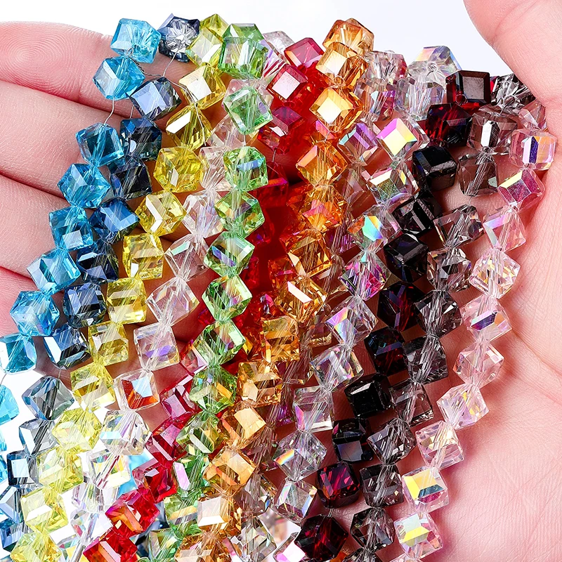 4-8mm Cube Crystal Glass Beads for Jewelry Making Faceted Square Crystal Glass Beads for Bracelet Earring Necklace DIY Craft
4-8mm Cube Crystal Glass Beads for Jewelry Making Faceted Square Crystal Glass Beads for Bracelet Earring Necklace DIY Craft