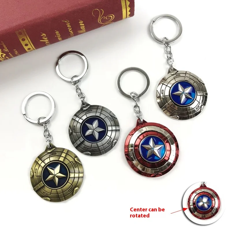 Toy Ornament Metal Avengers Merchandise Car Keychain Marvel Captain America Shield Rotating Emblem Badge Keychain Gifts
Toy Ornament Metal Avengers Merchandise Car Keychain Marvel Captain America Shield Rotating Emblem Badge Keychain Gifts